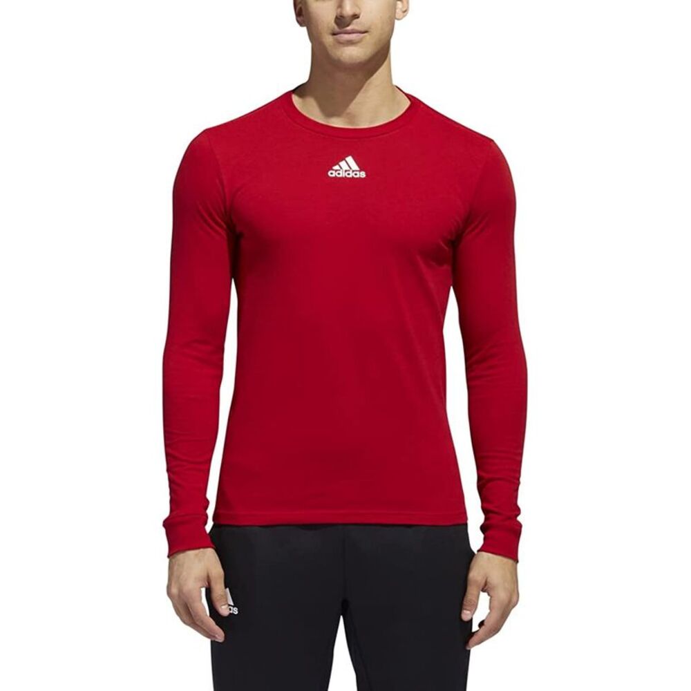 EK0199 Adidas Men's Amplifier Long Sleeve T-shirt Red M